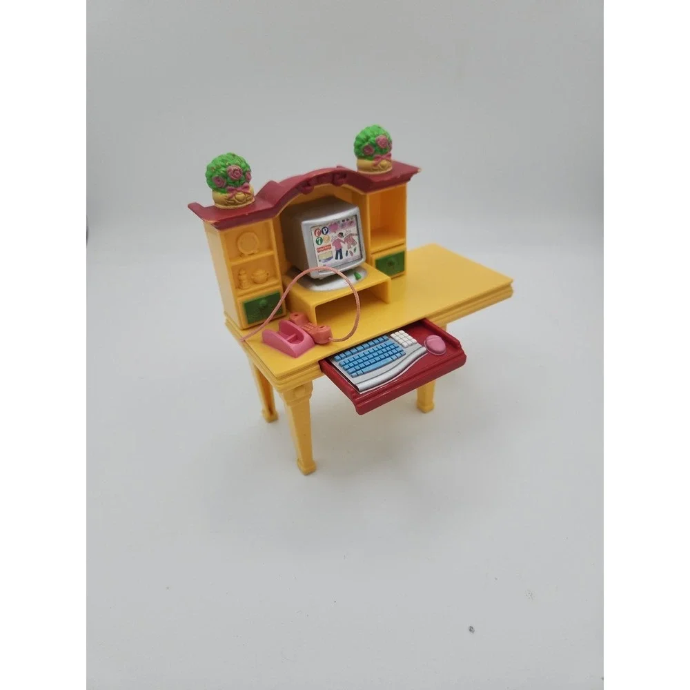 Fisher Price Loving Family Dollhouse Computer‎ Desk Furniture  Toy Lot Bundle